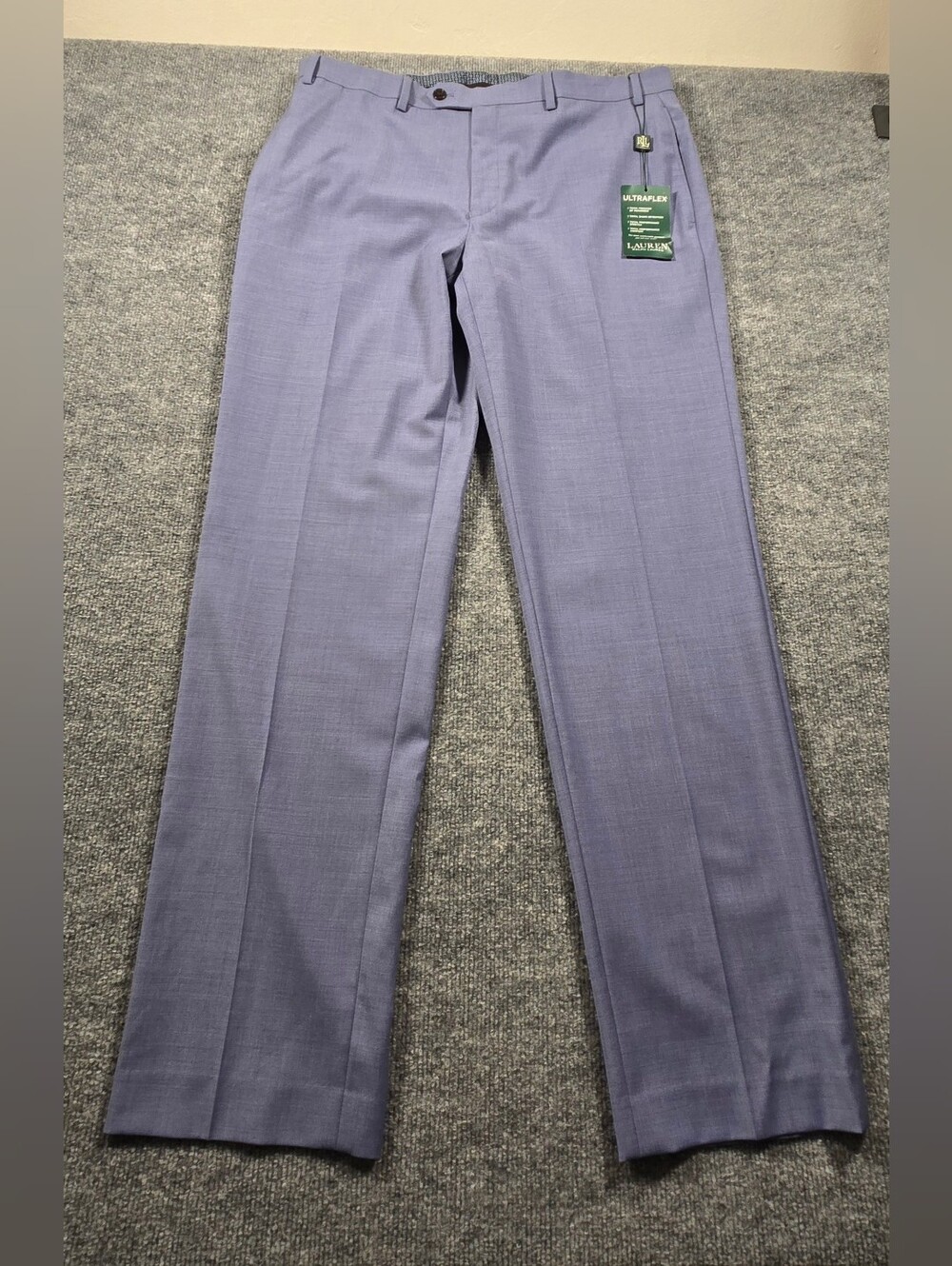 Lauren Ralph Lauren Ultraflex High Performance Wool Dress Pants Blue  NWT
